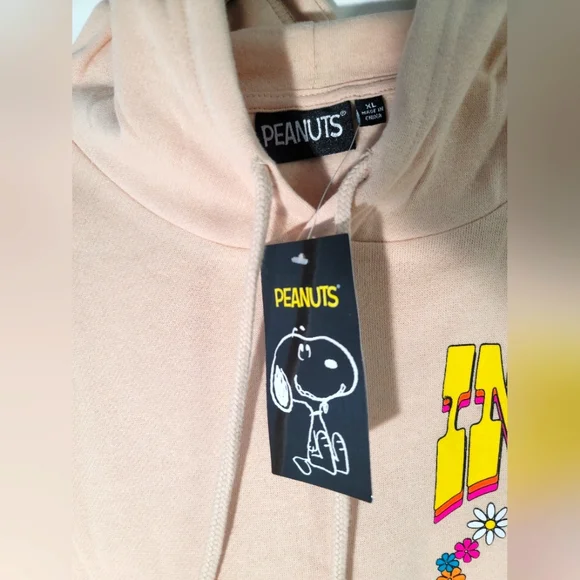 Peanuts "Inner Peace" XL oversized Pullover Sweatshirt Hoodie - Picture 5 of 7